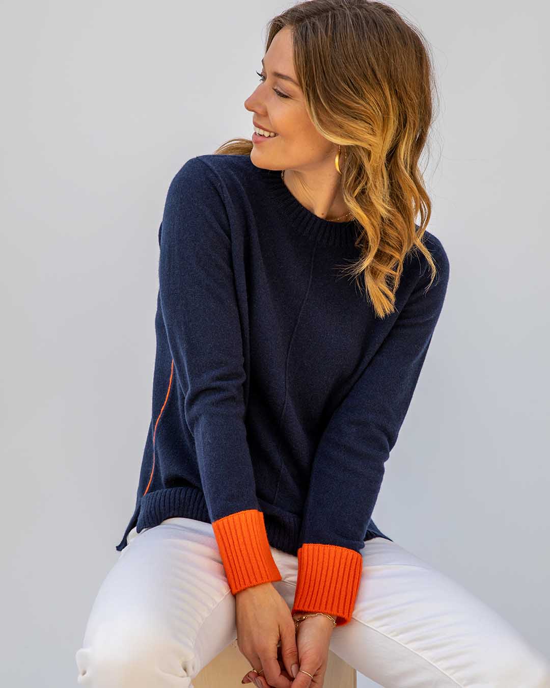 Cashmere Contrast Crew - Image 4