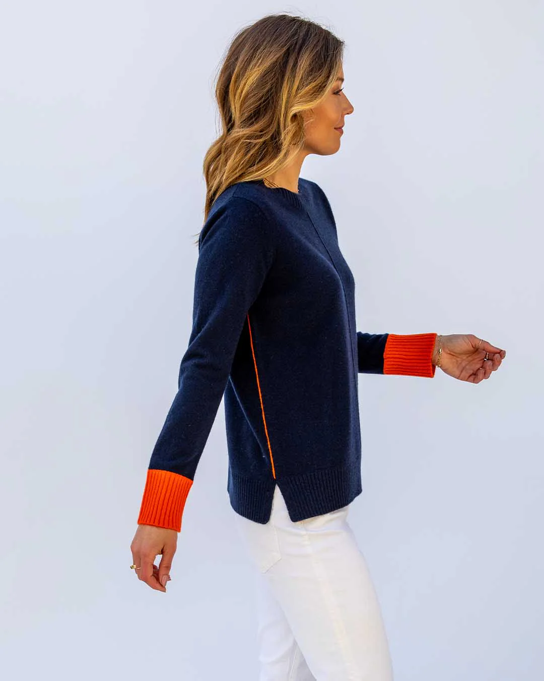 Cashmere Contrast Crew - Image 7